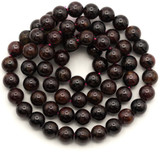 Approx. 15" Strand 6mm Garnet Round Beads