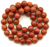 Approx. 14" Strand 8mm Goldstone (Man-Made) Round Beads