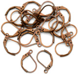20pc 15x10mm Nickel-Free Brass Leverback Earwires, Antique Copper