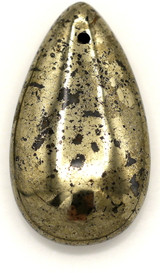 1pc 30x17mm Pyrite Teardrop Pendant (See Photos for Variation)