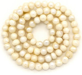 Approx. 13" Strand 3-5mm Cultured Freshwater Pearl Potato Beads, Ivory
