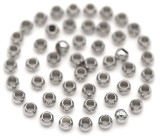 50pc 2x1.5mm Surgical Steel Crimp Beads