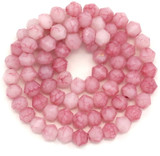 Approx. 11.5” Strand 4mm Crystal Bicone & 4x3mm Rondelle Beads, Rose Marble