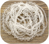 2-8mm Crystal Rondelle Bundle: 6 Strands of Crystal Faceted Rondelle Beads, Crystal Clear