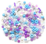 20-Gram Glass Bead & Seed Bead Mix in Snow Queen