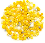 20-Gram Glass Bead & Seed Bead Mix in Daffodil Fields