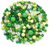 20-Gram Glass Bead & Seed Bead Mix in Lily Pad