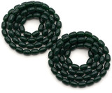 BOGO- 2 Strands of 15" 6x4mm Glass Barrel Beads, Deep Green (For the Price of One!)