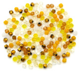 Approx. 190pc 4mm Crystal Bicone Beads, Sunshine Mix