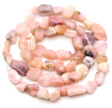 Approx. 15" Strand About 7-12mm Pink Opal Tumbled Nugget Beads