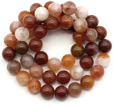 Approx. 15.5" Strand 8mm Red Rutilated Quartz Beads