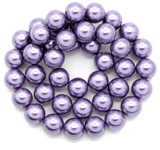 Approx. 15.5" Strand 10mm Shell Pearl Beads, Purple