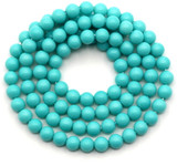 Approx. 16" Strand 4mm Shell Pearl Beads, Turquoise
