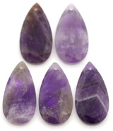 1pc Approx. 25x13mm Amethyst Faceted Teardrop Pendant