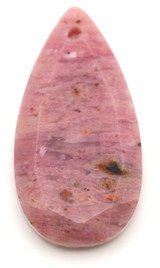 1pc Approx. 25x13mm Rhodonite Faceted Teardrop Pendant