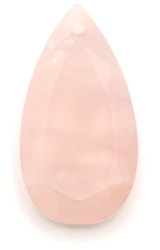 1pc Approx. 25x13mm Rose Quartz Faceted Teardrop Pendant