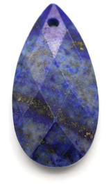 1pc Approx. 25x13mm Lapis Lazuli (Dyed) Faceted Teardrop Pendant