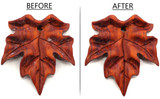 3pc Set 19-35mm Sandalwood Maple Leaf Bundle-- Natural Resin Example