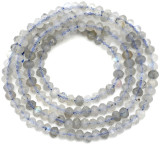 Approx. 15.5" Strand 3x2mm Labradorite Faceted Rondelle Beads