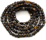 Approx. 15" Strand 2.5mm Iron Tigereye Faceted Cube Beads