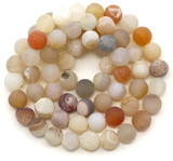 Approx. 15" Strand 6mm Druzy Agate Round Beads, Matte Red Agate