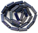 Approx. 15" Strand 13x4mm Lapis Lazuli (Dyed) Rectangle Tube Beads