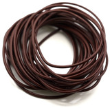 Approx. 5 Meters of 2mm Genuine Leather Cord, Dark Brown