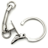 4pc 62x23mm Keychain Links w/Ratchet & Snake Chain, Silver