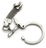 4pc 62x23mm Keychain Links w/Ratchet & Belt Chain, Silver