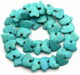 Approx. 14.5" Strand 17x13mm Synthetic Turquoise (Man-Made) Zuni Bear Beads