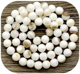 Approx. 15.5" Strand 5.5-6mm Freshwater Shell Round Beads in Beige