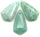 30x17mm Amazonite Top-Drilled Faceted Drop Pendant (See Photos for Variation)