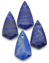 Approx. 30x17mm Lapis Lazuli Top-Drilled Faceted Drop Pendant (See Photos for Variation)