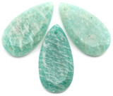 Approx. 25x13mm Amazonite Faceted Teardrop Pendant (See Photos for Variation)