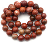 Approx. 15��� Strand 8mm Red Rainbow Jasper Round Beads