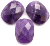 1pc Approx. 20x15mm Amethyst Top-Drilled Faceted Tab Pendant