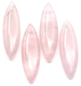2pc 24x7mm Rose Quartz Marquise Pendants