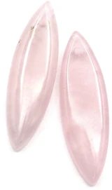 2pc 24x7mm Rose Quartz Marquise Pendants