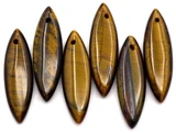 2pc 24x7mm Tigereye Marquise Pendants