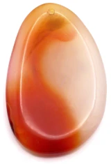 1pc Approx. 60x40mm Red Agate Flat Baroque Pendant