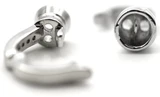 27x14mm Platinum-Plated Brass & Cubic Zirconia Square Double Fold-Over Clasp