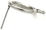 4pc (2 Pair) 19x14mm Hypoallergenic Stainless Steel Donut Earstud w/Loop