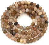 Approx. 15" Strand 4x3mm Multi-Moonstone Faceted Rondelle Beads