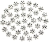 40pc 7x2mm Dotted Rondelle Spacer Beads, Antique Silver