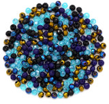 20-Gram Bag of 4x3mm Crystal Rondelle Beads, Midnight Mix