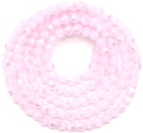 Approx. 15.5" Strand 3mm Crystal Faceted Bicone Beads, Jade Pink Luster
