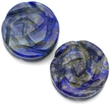 2pc Approx. 14mm Lapis Lazuli Carved Rose Beads (See Photos for Variation)