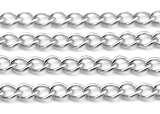 1 Meter 5x4mm Stainless Steel Twisted Curb Jewelry Chain