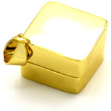 27x13mm 18k Gold-Plated Brass & Cubic Zirconia Ring-Box Pendant