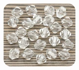 3-Gram Bag (About 20pc) 5mm Preciosa Crystal Faceted Bicone Beads, Crystal